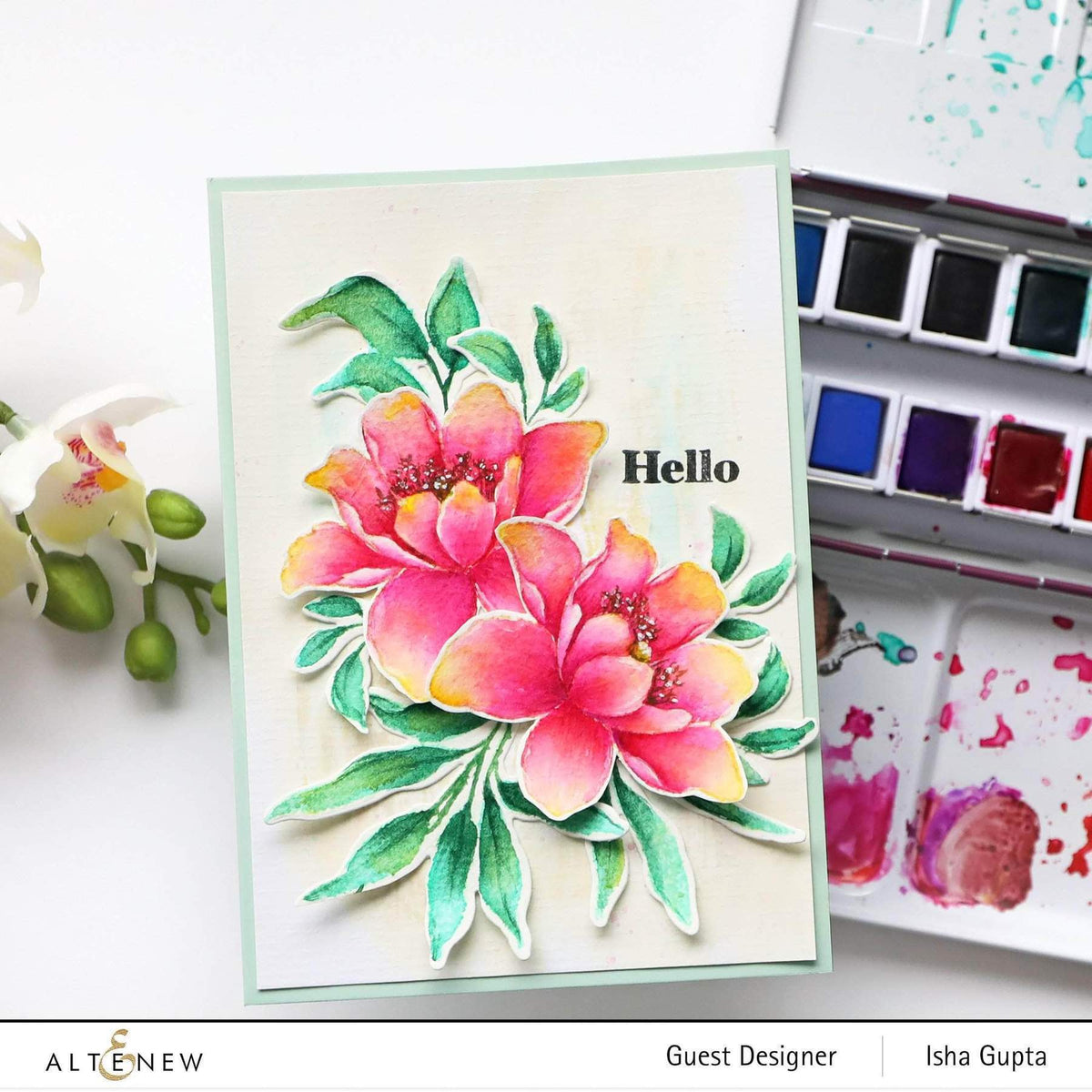 Altenew Creativity Kit Featurette Making Florals Pop Off a Dark Background Class