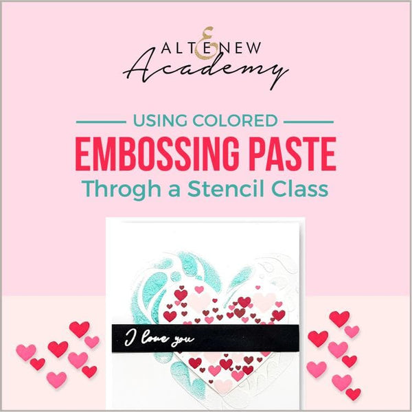 Using Colored Embossing Paste Through a Stencil Class