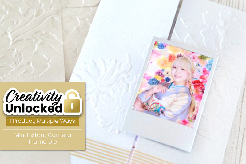 Creativity Unlocked feat. Mini Instant Camera Frame Die | Accordion Album-Style Card with Photos