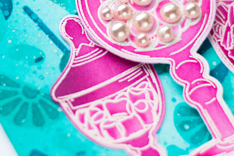 Whimsical Pearl Dots Card Embellishments: A Sweet Nostalgic Design