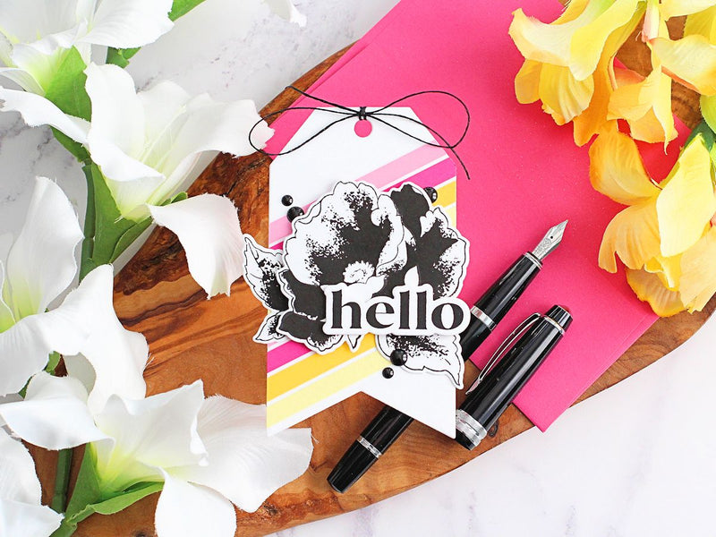 Modern Monochrome Florals With a Fun Pop of Color! (With Video Tutorial)