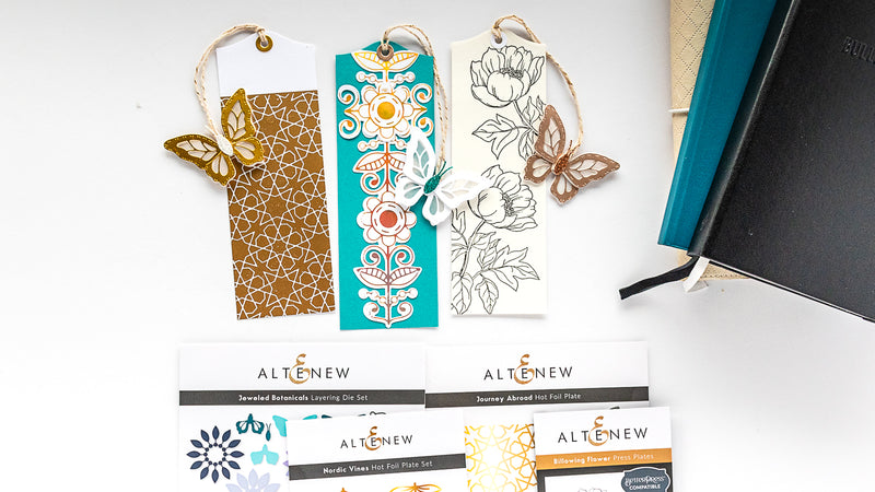 Creating 3 Elegant Bookmarks feat. Jeweled Botanicals Layering Die Set!