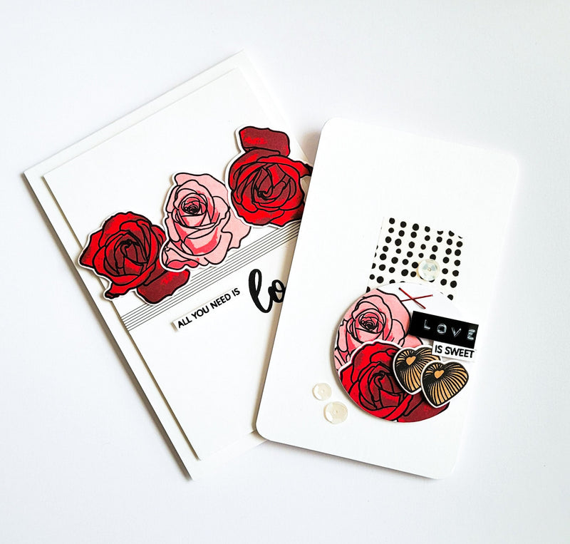 Two Fun and Easy Valentine’s Day Cards with Roses AND Chocolate
