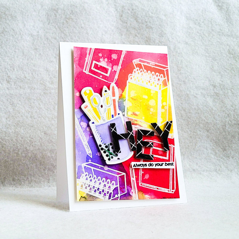 Three Mini Stamp Sets and One Card