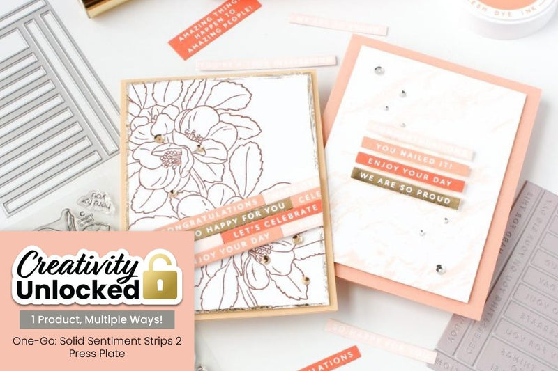 Using Sentiment Strips For A Striking Design | A Touch Of Sparkle With Carissa Wiley