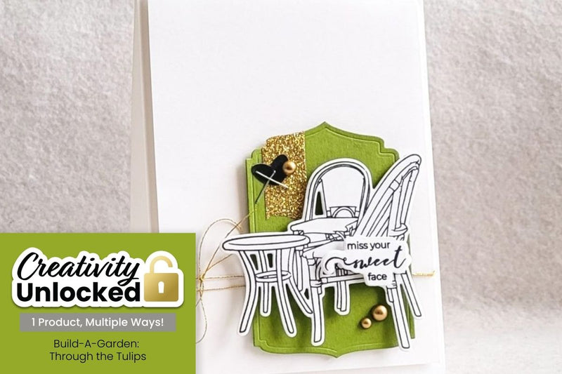 Clean and Simple card featuring Through The Tulips Stamp Set