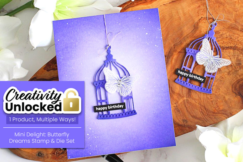Creativity Unlocked feat. Butterfly Dreams | 2 for 1 Tag Ornament and Card (with Video Tutorial)