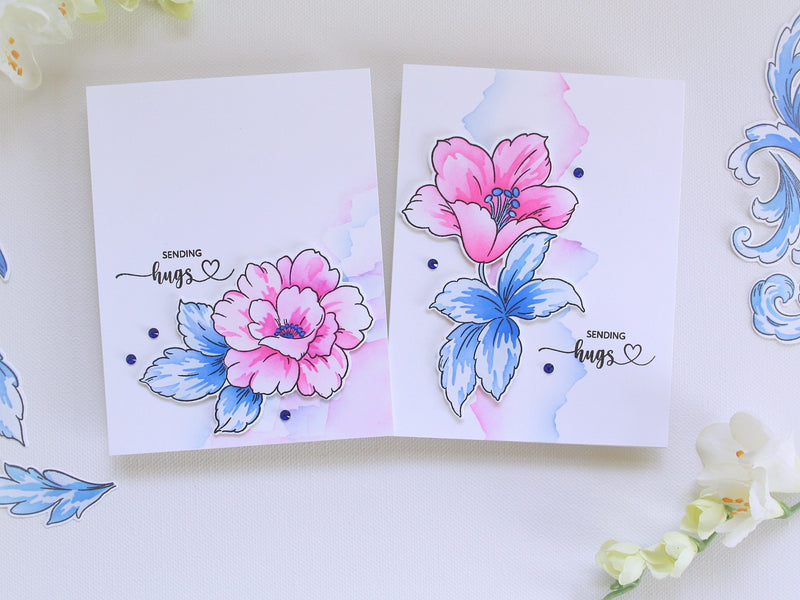 You Should TRY These Creative and EASY Background Ideas! | Clean and Simple Floral Cards