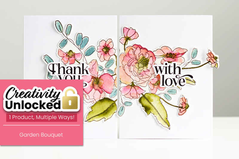 These Watercolor Floral Cards Are SUPER EASY and Beginner-Friendly! (Creativity Unlocked feat. Garden Bouquet Set)