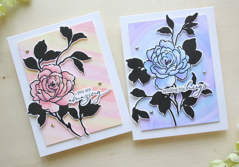 Try These 2 Easy Watercolor Background Ideas with Enchanted Roses!