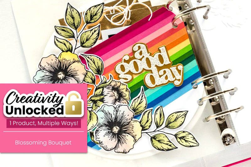 Add a Rainbow with a Twist to Memory Keeping Journal (With Video Tutorial) | Creativity Unlocked feat. Blossoming Bouquet