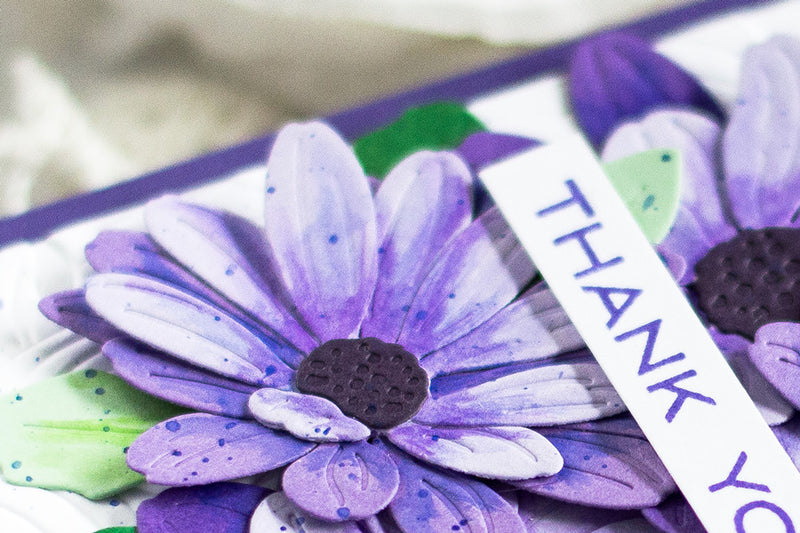 Crafting a Dimensional Card with Craft-A-Flower: Cape Marguerite Die Set and Hosta 3D Embossing Folder