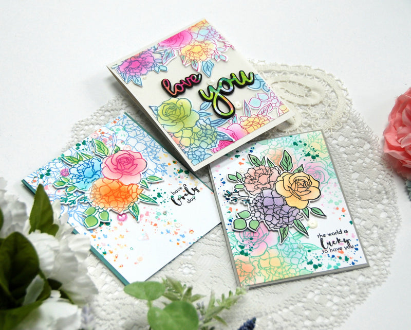 Two Inky Ways with Inky Bouquet Stamp