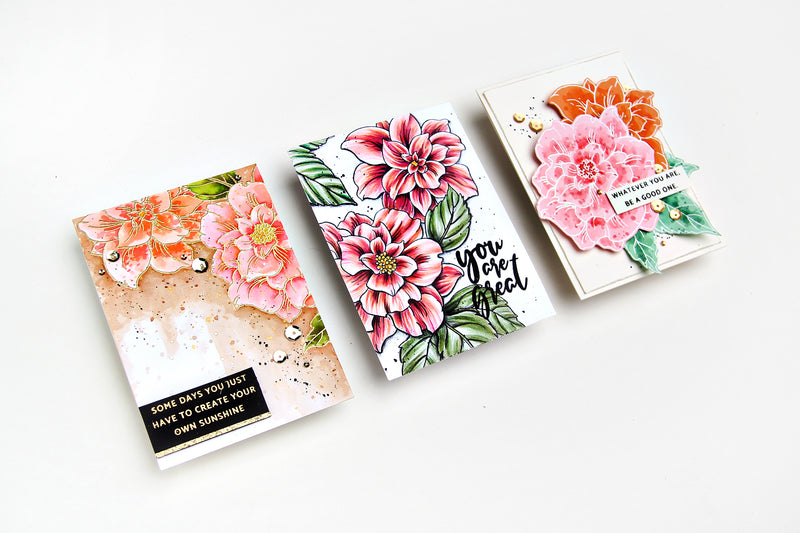 Create Beautiful Looking Cards with Courageous You Stamp + Video | Creative Coloring with Erum