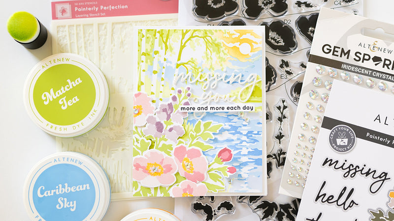 Light & Airy Painterly Perfection with Layered Stamps, Soft Ink Blending & Dimensional Sentiments