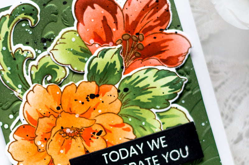 Easy Two-Toned Card with Floral Acanthus