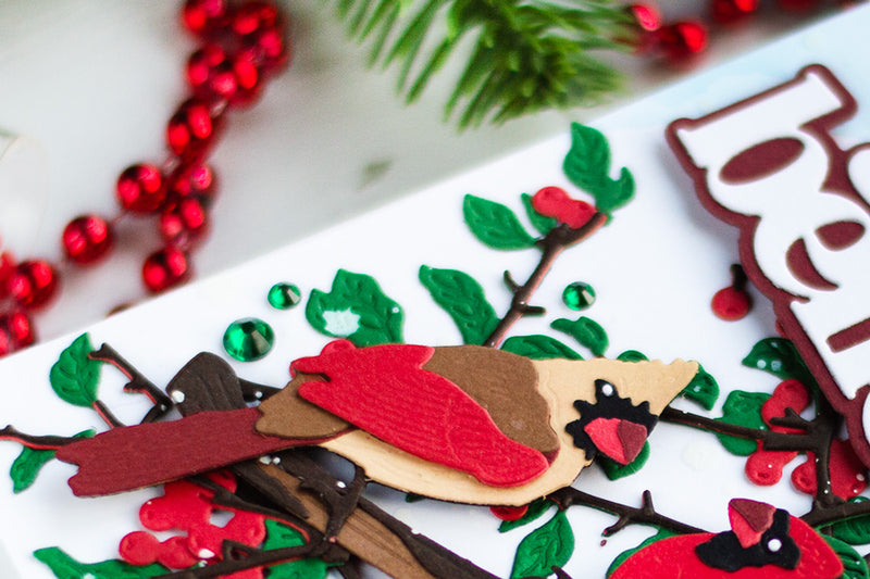 Cheerful Holiday Card with Cardinals (Quick & Easy Holiday Cardmaking Tips!)