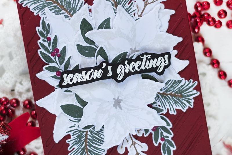 Easy Way to Stamp White Flowers for Holiday Cards