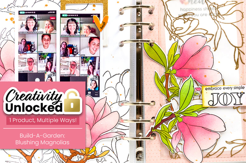 Creativity Unlocked: Build-A-Garden Blushing Magnolias | A Fresh Idea for A Floral Memory Keeping Layout (with Video Tutorial!)