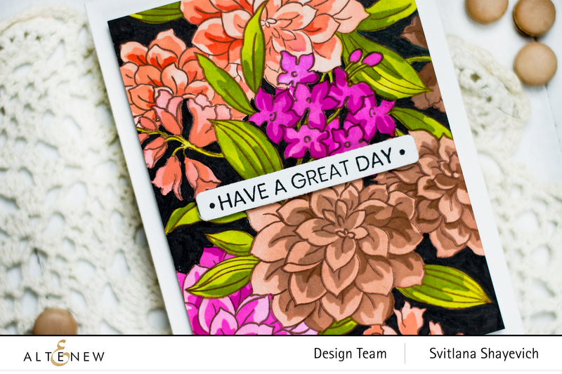 Fun & Bold Floral Background Cards with Build-A-Garden: Dear Dahlias