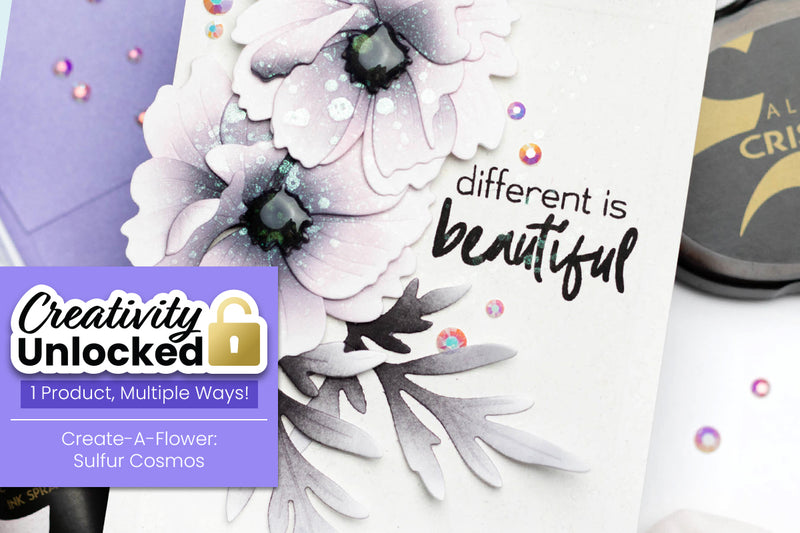 Creativity Unlocked feat. Craft-A-Flower Sulfur Cosmos | Try Ink Blending with Black Ink on Florals!
