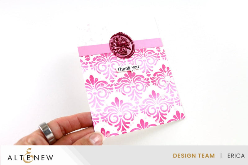 Wax Seals, Shades of Pinks and Stencils | Six cards done fast!