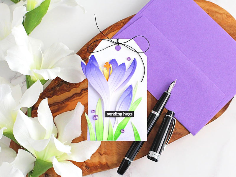 Soft & Serene Ink Blending feat. Crocus Layering Die Set | Terrific Tags with Michelle