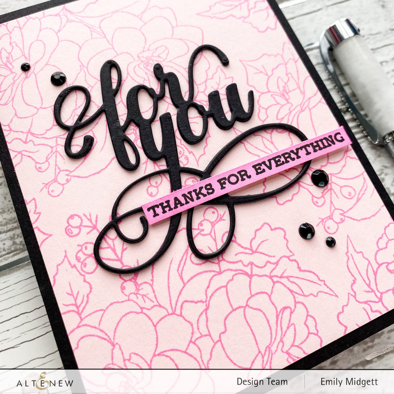 Using Black Accents for Your Floral Cards