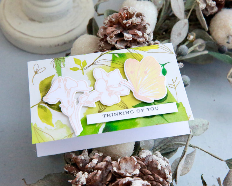 Making Cute Greeting Cards feat. Mini Delight: Delicate Butterfly Stamp & Die Set and Wide Washi Tapes!