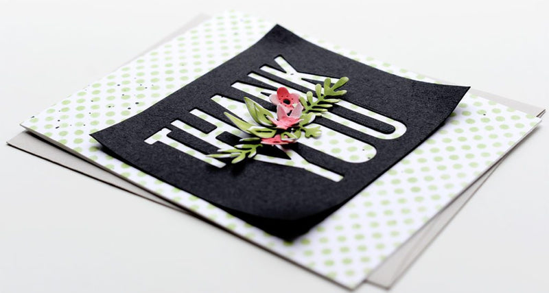 Thank You Card with Negative Die-Cutting