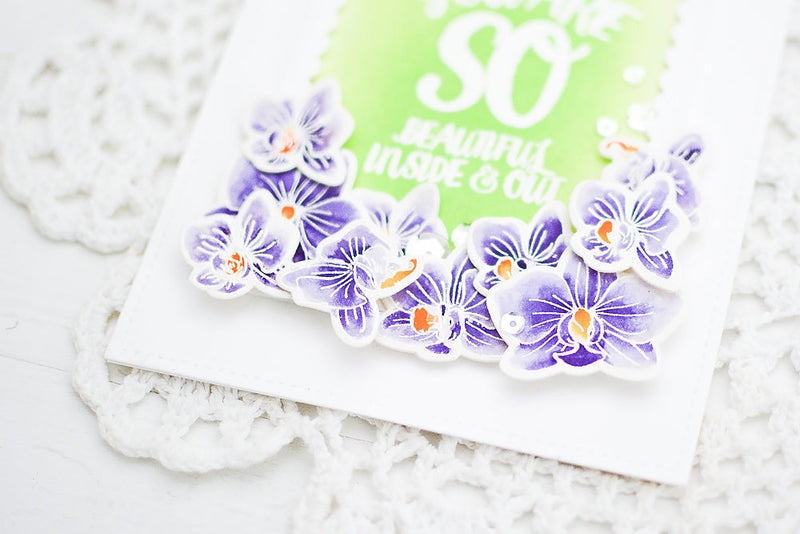 Video: Watercoloring White Embossed Images (Oriental Orchid Stamp Set)