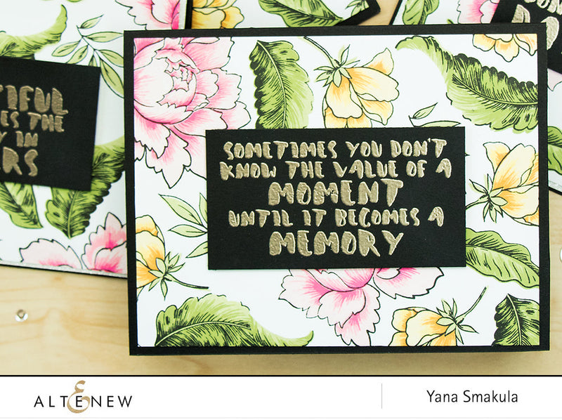 One Large Scale Stamped Pattern for Multiple Cards. Video