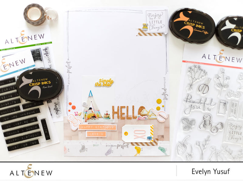 Daily Inspiration: Using 3 Stamps Sets For Birthday Scrapbook Layout