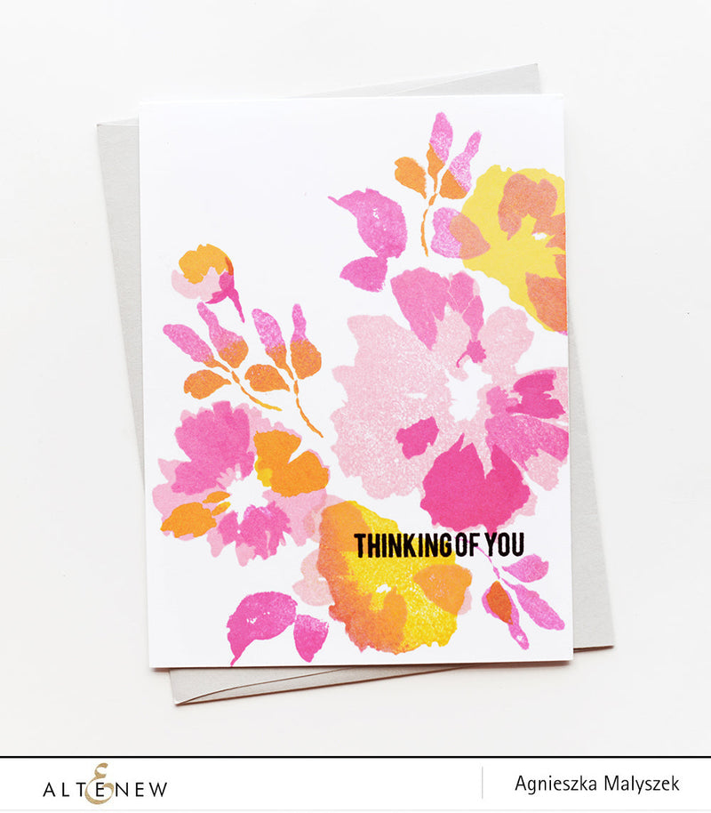 Thank you card with warm coluor palette.