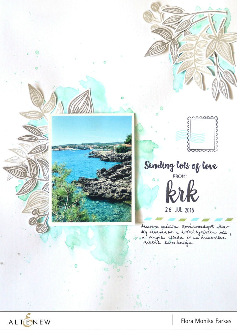 2 in 1: postcard as scrapbook layout