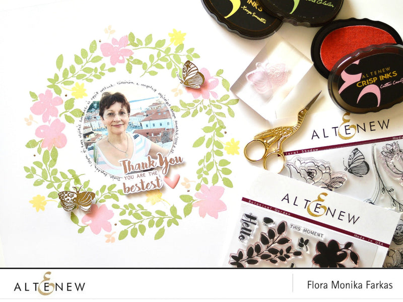 Floral wreath with Altenew stamps