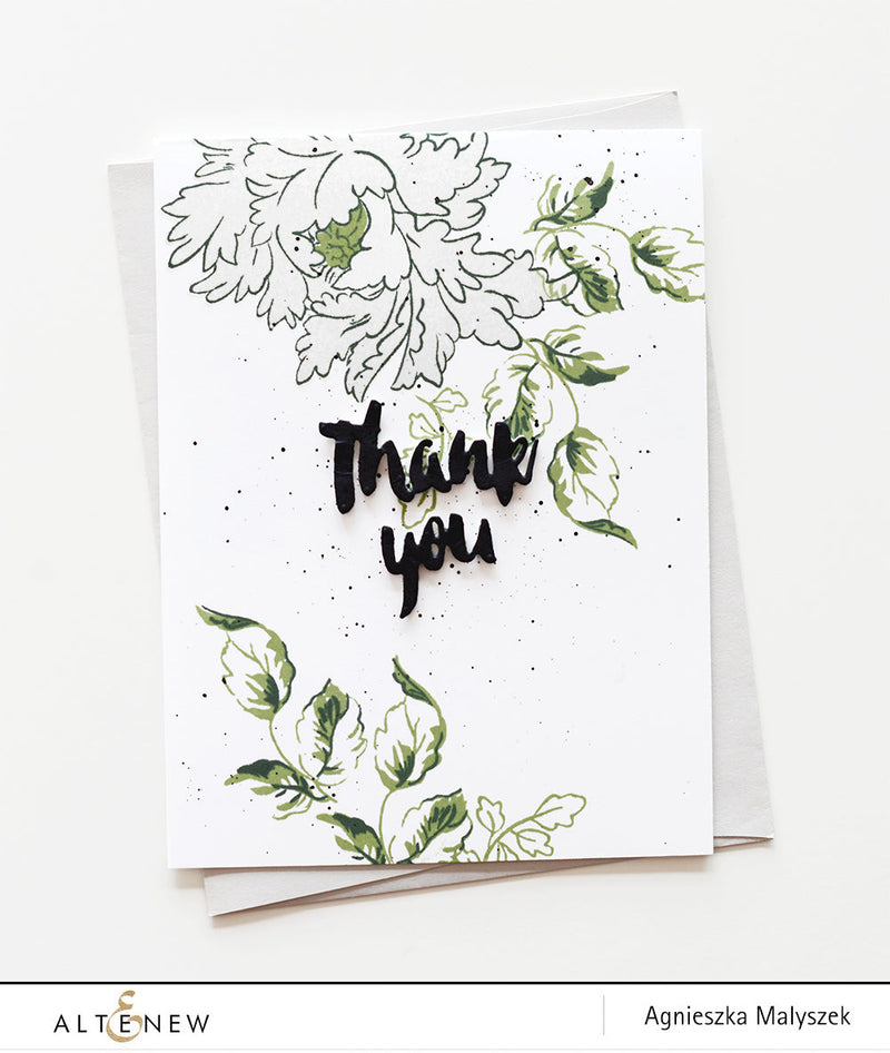 Monochromatic Thank You Card
