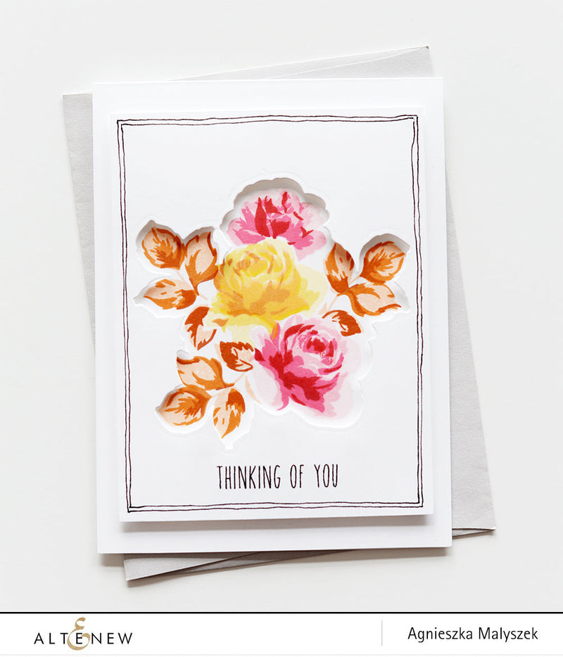 Negative die cut frame