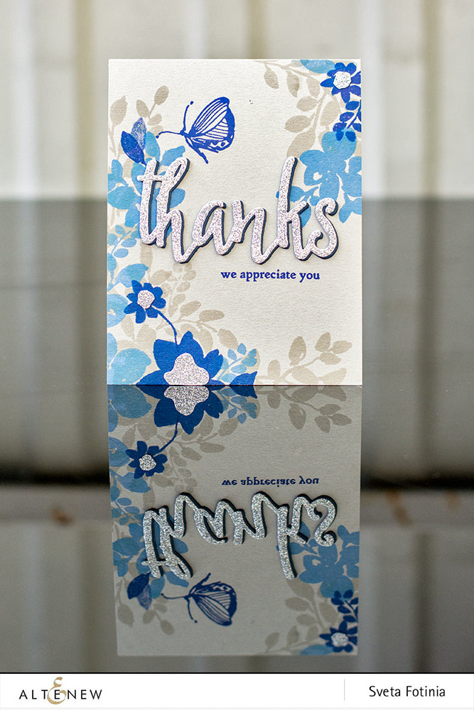 Appreciation card with silver tape