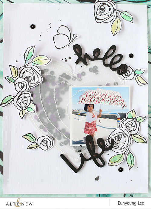 A layout with Bamboo stamp set