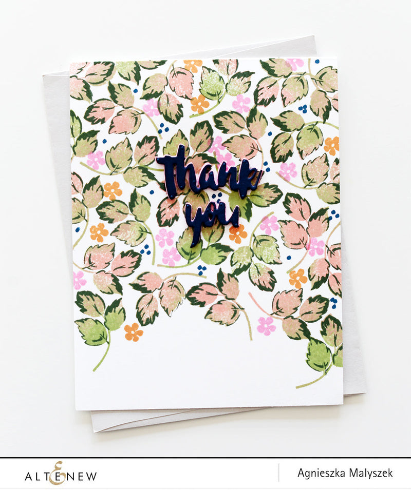 Vintage Flowers Stamp Set in autumn colours