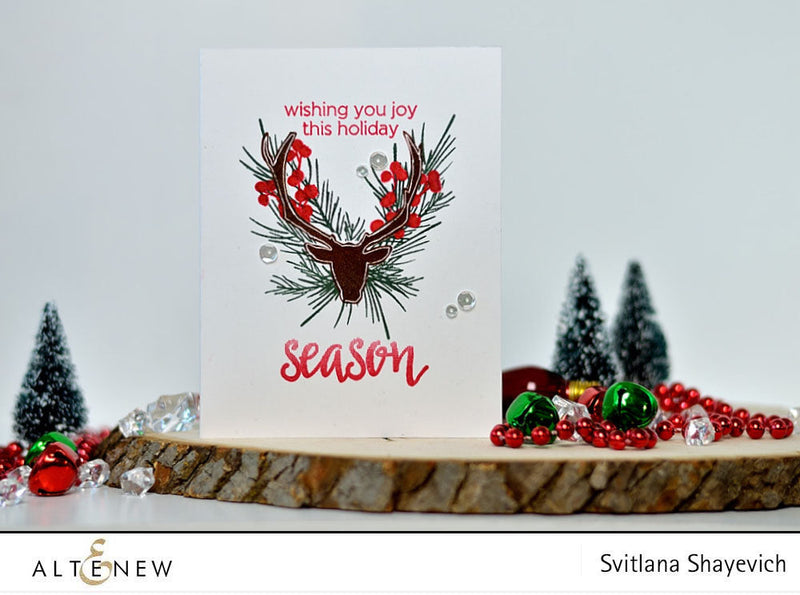 Antlers and Pine Branches