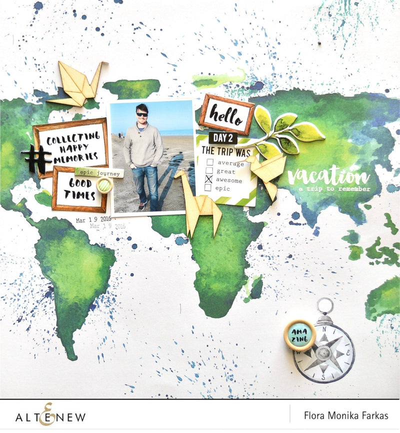 Travel Around The World using Reflection Scrapbook Kit