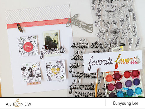 A layout with Hello Sunshine Stamp set