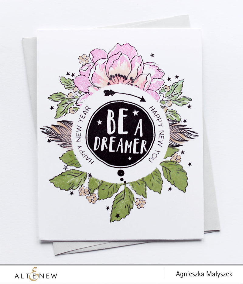 Floral Happy New Year Card