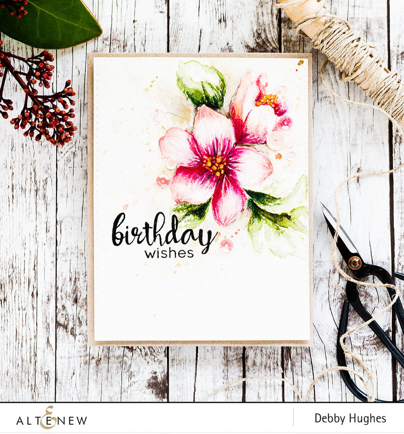 Watercolored Hibiscus Bouquet
