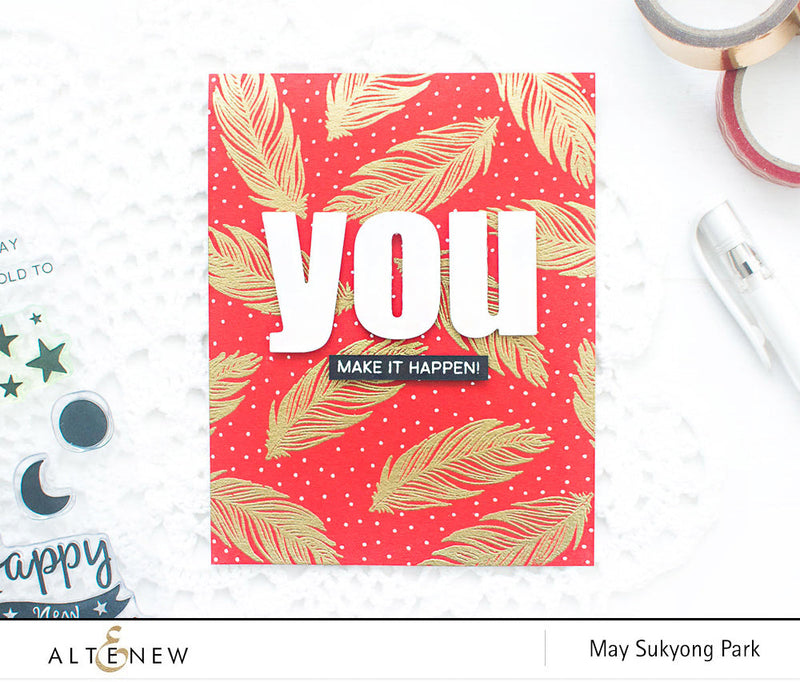Video: Gold Embossed Feathers using Happy Dreams Stamp Set