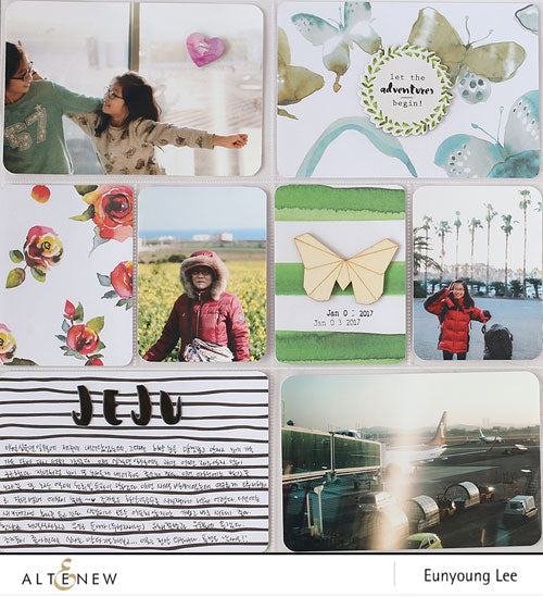 A Pocket Scrapbook Spread with Reflection Scrapbook kit.