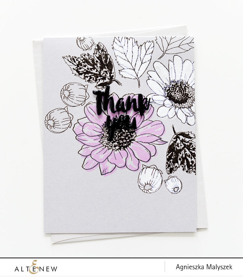 One Layer Floral Card using Hibiscus Bouquet set