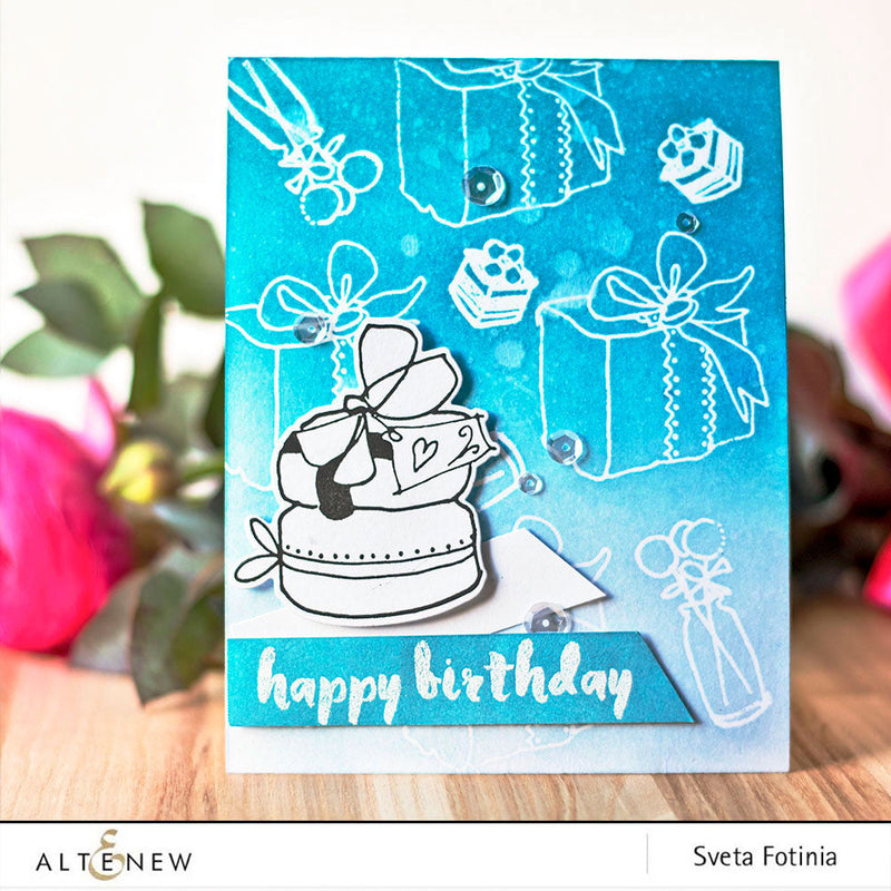 Ombre Blended Birthday Card with Celebrations